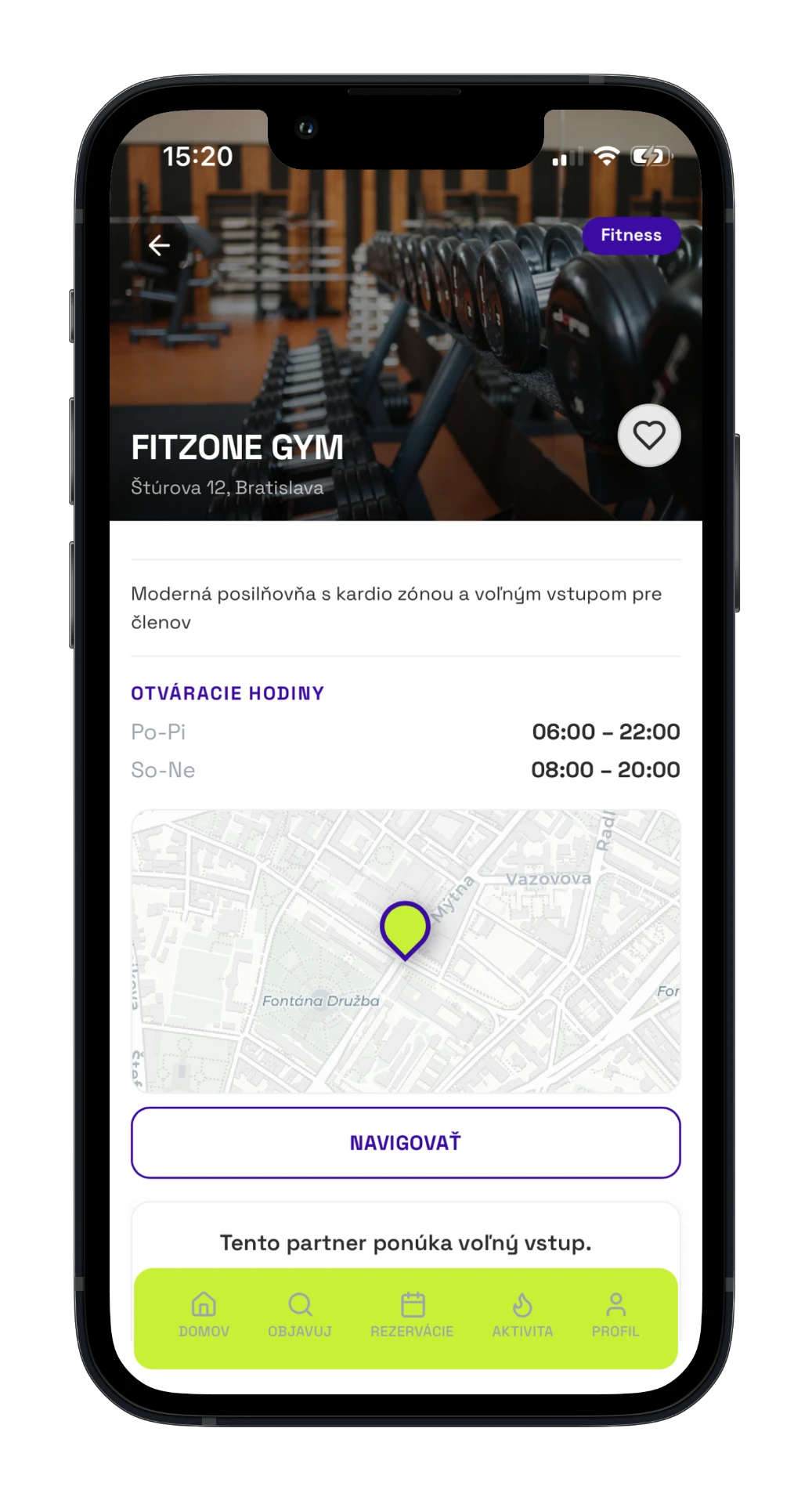 Detail partnera aj s otváracími hodinami